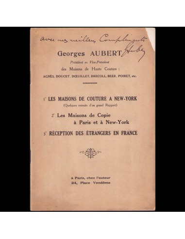 Georges Aubert - Les Maisons de Couture à New York (1930) de technologie