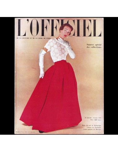 L'Officiel de la Couture et de la Mode de Paris (octobre 1950) s'inspire de l'anatomie humaine