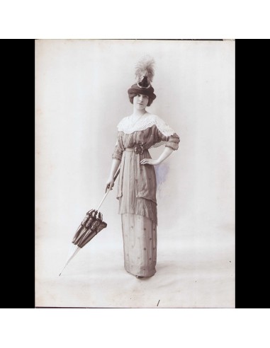 Roizot - Robe de mousseline de soie, photographie du studio Felix (1913) livraison et retour toujours gratuits