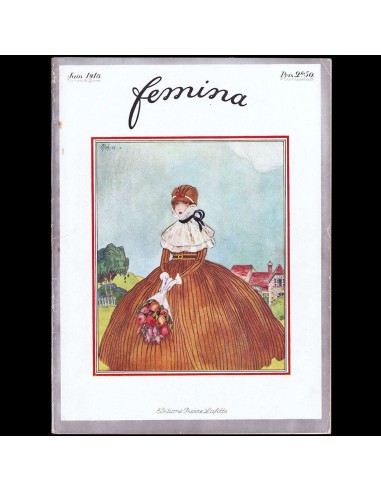 Fémina (juin 1918), numéro trimestriel de guerre brillant des détails fins