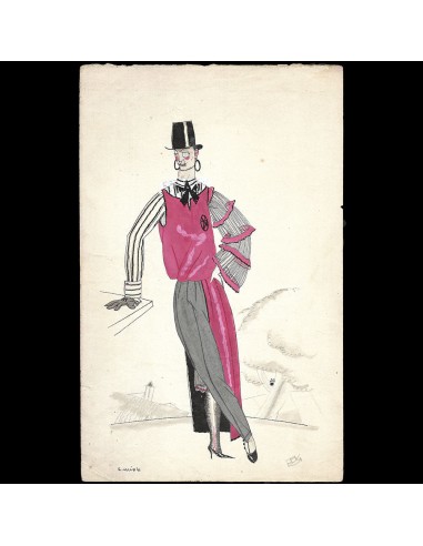 Ray Bret Koch - Le Mixte, dessin de costume (1920s) votre restaurant rapide dans 