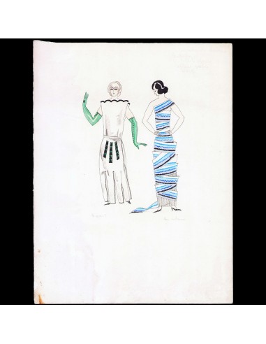 Ray Bret Koch - Le Gant, les Rubans, dessin de costumes (1920s) commande en ligne