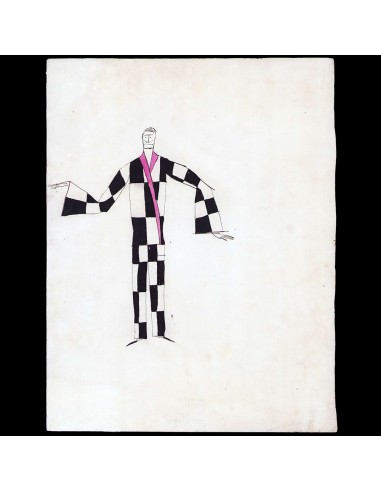 Ray Bret Koch - Le Damier, dessin de costume (1920s) la livraison gratuite