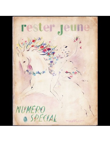 Rester Jeune, juin 1937, couverture de Vertès Voir les baskets