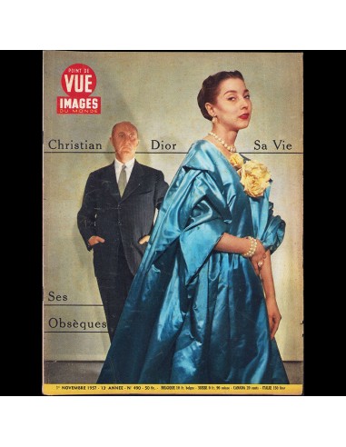 Point de Vue, 1er novembre 1957 - Christian Dior, sa vie, ses obsèques pas cher chine