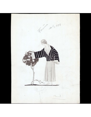 Poiret - Ensemble, dessin de L'hom pour Femina (1922) En savoir plus