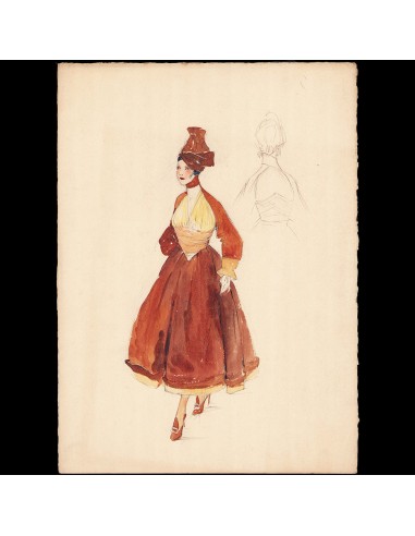 Japhet - Dessin d'une robe (circa 1915-1916) est présent 