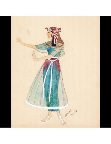 Japhet - Dessin d'un costume égyptien (1915) Les magasins à Paris