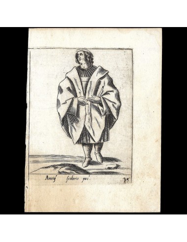 Alessandro Fabri - Diversarum Nationum Ornatus, professeur de Padoue d'après Pietro Bertelli (1593) votre