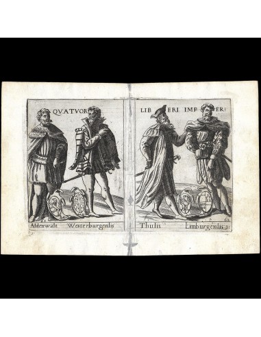 Alessandro Fabri - Diversarum Nationum Ornatus, Quatuor Liberi Imperi d'après Pietro Bertelli (1593) français