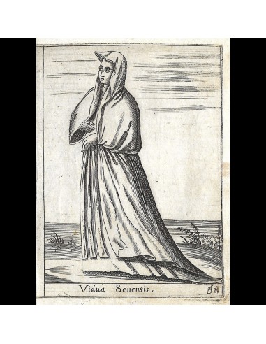 Alessandro Fabri- Diversarum Nationum Ornatus, Veuve de Sienne d'après Pietro Bertelli (1593) de l' environnement